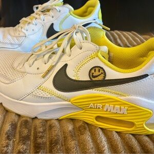Nike Women’s White and Yellow Air Max Sneakers
